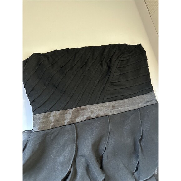 AKIRA CHICAGO Little Black Party Dress Womens Medium Chiffon Ruffle - Picture 5 of 12